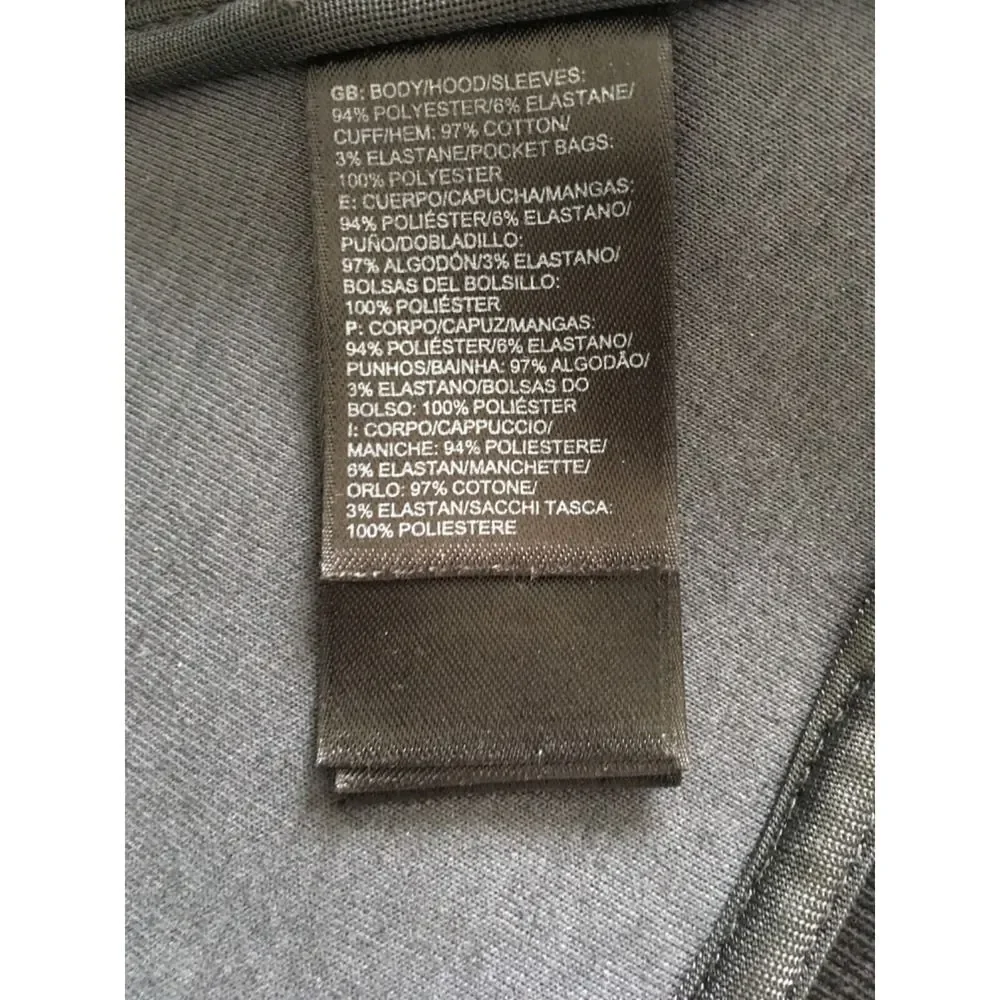 The North Face NF0A2TDC Thermal 3D Full Zip Hooded Jacket Mens Sz S Gray & Black
